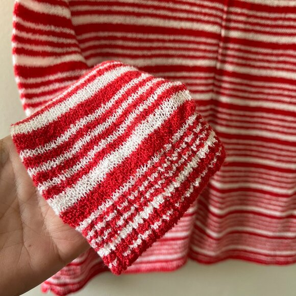 Free People Sz S Oversized‎ Pulover Open Stretch Open Knit Textured Sweater Top - Picture 4 of 5